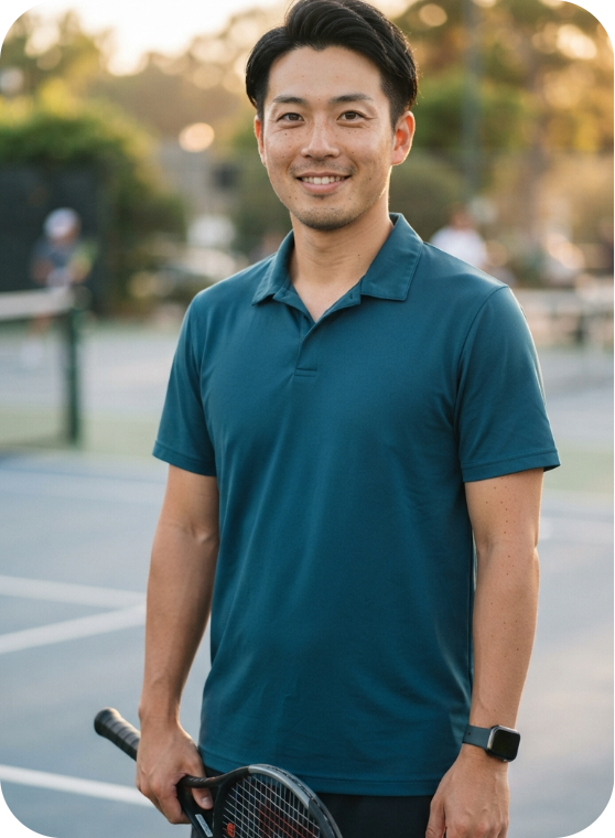 示例教练 B 的肖像为示例,非真实教练
